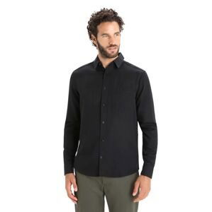 ICEBREAKER Mens Steveston LS Shirt, Black velikost: XL