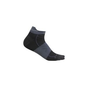 Pánské merino ponožky ICEBREAKER Mens Merino Run+ Ultralight Micro, Black/Graphite velikost: 42-44 (M)