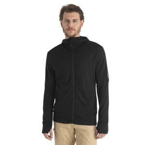 ICEBREAKER Mens Merino 260 Quantum IV LS Zip Hoodie, Black velikost: M