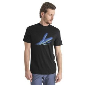 ICEBREAKER Mens Merino 150 Tech Lite III SS Tee Aurora Glow, Black velikost: L