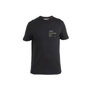 ICEBREAKER Mens Merino 150 Tech Lite III SS Tee Natural Run Club 2.0, Black velikost: M