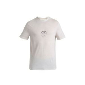 ICEBREAKER Mens Merino 150 Tech Lite III SS Tee Icebreaker Logo Reflections, Ecru Heather velikost: XL