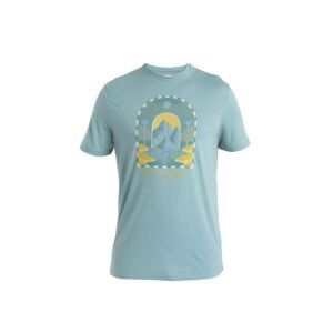 ICEBREAKER Mens Merino 150 Tech Lite III SS Tee Mountain Gateway, Cloud Ray velikost: XL