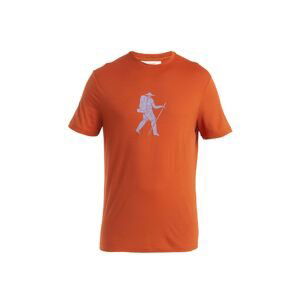 Pánské merino triko krátký rukáv ICEBREAKER Mens Merino 150 Tech Lite III SS Tee Trail Hiker, Molten velikost: M