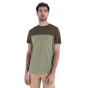 ICEBREAKER Mens Merino 125 Cool-Lite™ Sphere III SS Tee Colour Block, Lichen/Loden/Cb velikost: S