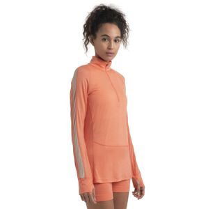 ICEBREAKER Wmns Merino 125 ZoneKnit™ LS Half Zip, Tang/Praline/Cb velikost: M