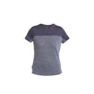 Dámské merino triko krátký rukáv ICEBREAKER Wmns Merino 125 Cool-Lite™ Sphere III SS Tee Colour Block, Graphite Heather/Graphite/Cb velikost: M