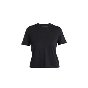 Dámské merino triko krátký rukáv ICEBREAKER Wmns Merino 150 Tech Lite III SS Crop Tee, Black velikost: XL