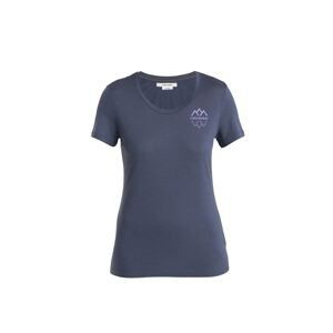 ICEBREAKER Wmns Merino 150 Tech Lite III SS Scoop Tee Icebreaker Logo Reflections, Graphite velikost: L