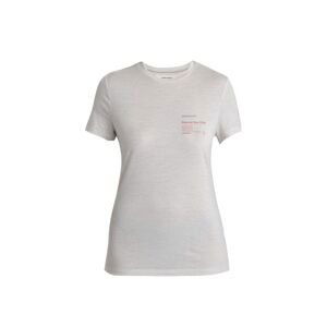 ICEBREAKER Wmns Merino 150 Tech Lite III SS Tee Natural Run Club 2.0, Ecru Heather velikost: XL