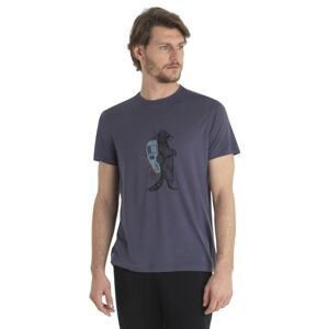 ICEBREAKER Mens Merino Core SS Tee Waschbar Wandering, Graphite velikost: XL