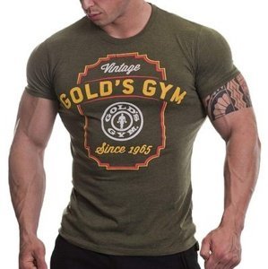 Golds Gym Gold's Gym pánské tričko GGTS066 Vintage Army - M