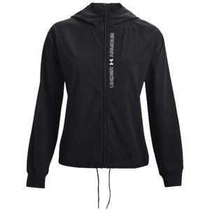 Dámská bunda Under Armour Woven FZ Jacket - black - XL - 1369889-002