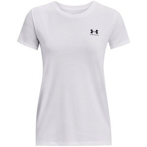 Dámské tričko Under Armour Sportstyle Left Chest Short Sleeve - white - M - 1379399-100
