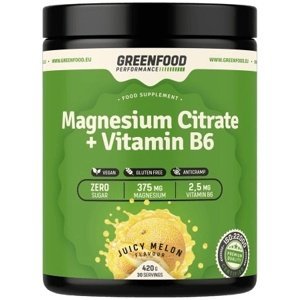 GreenFood Magnesium Citrate + Vitamín B6 420 g - Meloun
