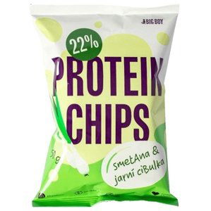 BIG BOY Proteinové chipsy s příchutí jarní cibulky a smetany 50 g