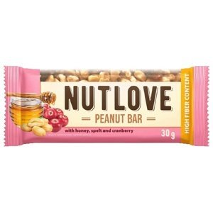 All Nutrition AllNutrition Nutlove peanut bar 30 g - med/brusinka