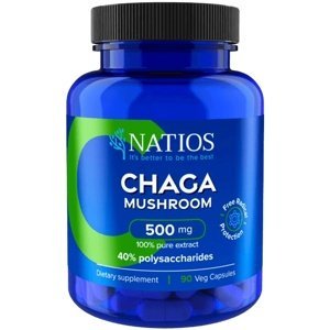 NATIOS Chaga Extract 500 mg 40% polysaccharides 90 veganských kapslí