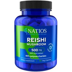 NATIOS Reishi Extract 500 mg 40% polysaccharides 90 veganských kapslí