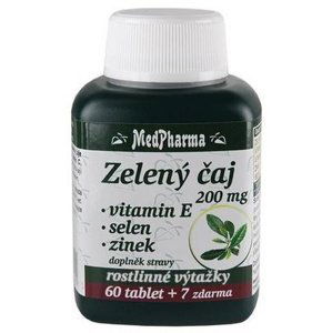 MedPharma Zelený čaj 200 mg + vitamín E + selen + zinek 67 tablet