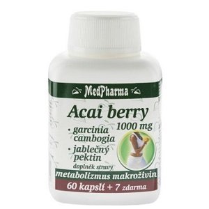 MedPharma Acai berry 1000 mg + garcinia cambogia + jablečný pektin 67 kapslí
