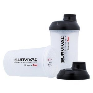 Survival Šejkr transparentní 600 ml - bílo/černý
