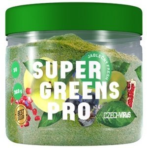 Czech Virus Super Greens PRO V2.0 360 g - jablečný fresh + Fitness007 šejkr 300 ml + 150 ml ZDARMA