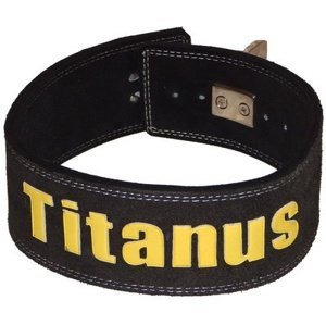Titánus fitness opasek s pákovou přezkou černý - L