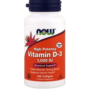 Now Foods Vitamin D3 1000 IU 360 kapslí