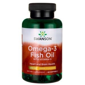 Swanson Omega 3 s vitamínem D 60 kapslí