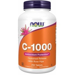 Now Foods Vitamin C 1000 mg 250 rostlinných kapslí
