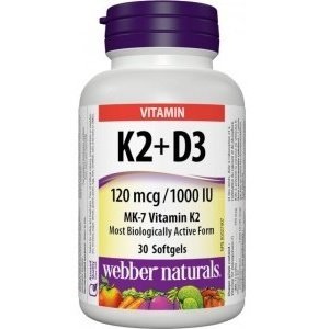 Webber Naturals K2+D3 30 kapslí