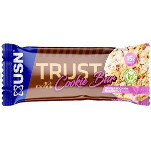 USN (Ultimate Sports Nutrition) USN Trust Cookie Bar 60g - bílá čokoláda s malinou