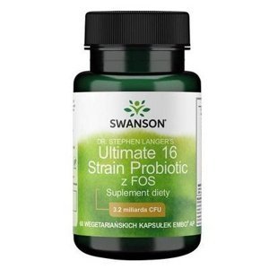 Swanson Dr. Stephen Langer's Ultimate 16 Strain Probiotic with FOS 60 kapslí