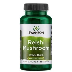 Swanson Reishi Mushroom 600 mg 60 kapslí