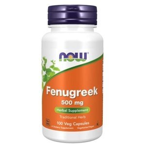 Now Foods Fenugreek, Pískavice řecké seno 500 mg 100 rostlinných kapslí