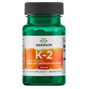 Swanson Vitamín K2 Natural 100 mcq 30 kapslí