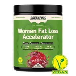 GreenFood Performance Women Fat Loss Accelerator 420 g - malina + Šejkr 500 ml ZDARMA