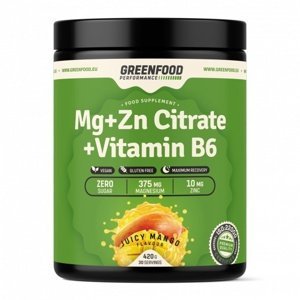 GreenFood Performance Mg + Zn Citrate + Vitamin B6 420 g - mango
