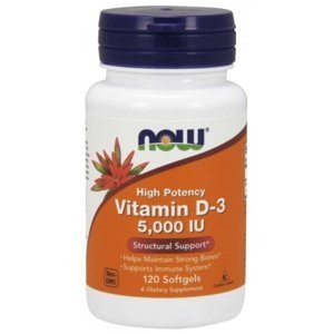 Now Foods Vitamin D3 5000 IU 240 kapslí