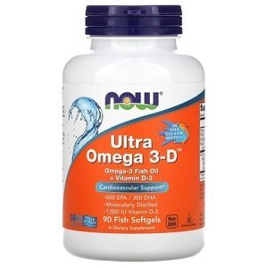 Now Foods Ultra Omega 3-D 600 EPA/300 DHA +  Vitamin D3 90 kapslí