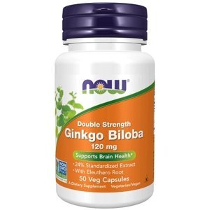 Now Foods Ginkgo Biloba extrakt + Eleuterokok 50 kapslí