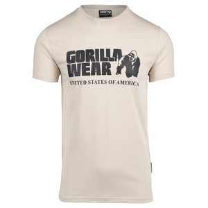 Gorilla Wear Pánské tričko s krátkým rukávem Classic T-shirt Beige - 4XL