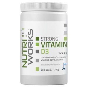 NutriWorks Strong Vitamin D3 2000iu 200 kapslí