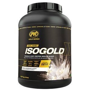 PVL Gold Series 100 % Whey Isogold 2270 g - vanilkový milkshake