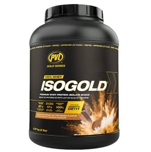 PVL Gold Series 100 % Whey Isogold 2270 g - arašídové máslo/čokoláda