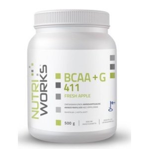 NutriWorks BCAA + Glutamin 4:1:1 500 g - jablko PROŠLÉ DMT (2. 12. 2022)