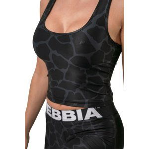 Nebbia Nature-Inspired Sportovní crop top Racer back 549 černá - L