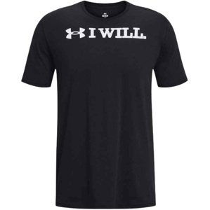 Pánské bavlněné tričko Under Armour I Will SS - black - XXL - 1379023-001