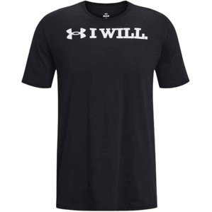 Pánské bavlněné tričko Under Armour I Will SS - black - XL - 1379023-001